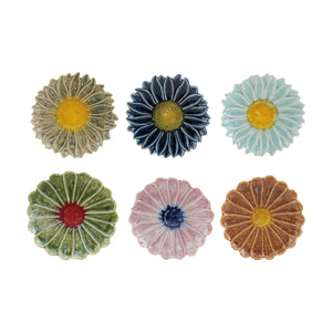Flower-shaped appetizer dinner plate by CCOI, ceramic plate with vibrant floral design, perfect for serving small appetizers.
