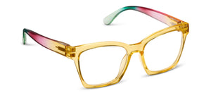 Peepers Maisie blue light eyeglasses with transparent frames and clear lenses designed for digital screen protection.