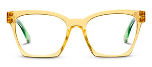 Peepers Maisie blue light eyeglasses with clear frames and temples, designed for screen protection and stylish eyewear.