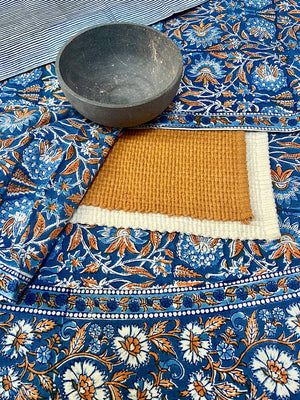 Tablecloth- FRENCH DESIGN- 60X 90 Sarah Blue - Pleasant Beach Living