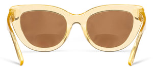 Peepers Capri sunglasses with clear eyeglass readers, stylish round frames and tinted lenses for fashionable eye protection