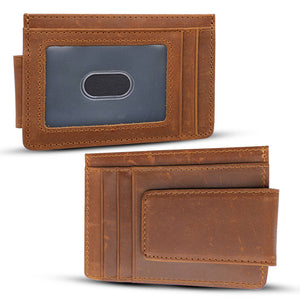 WALLET- Leather Wallet with Magnet Clip - Pleasant Beach Living