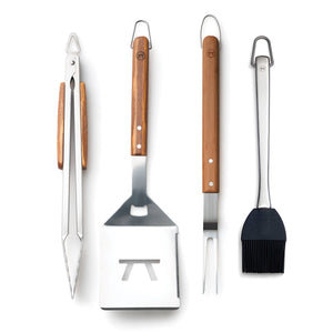 GRILLING TOOLS-  Grande Stainless Steel Grill Tool Set, Verde - Pleasant Beach Living