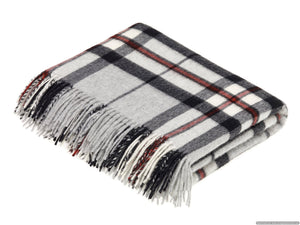 THROWS- Tartan Plaid - Merino Lambswool Throw Blankets - Made in UK - Pleasant Beach Living