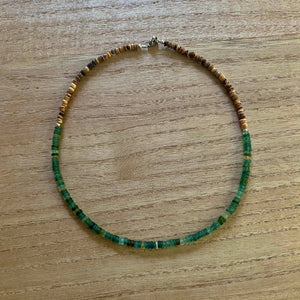 JEWELRY-NECKLACE- Band Camp ancient Roman glass and coconut shell necklace - Pleasant Beach Living