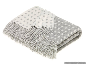 Bronte Moon Classic Collection Merino Lambswool throw blanket and pillow set, soft textured fabric in neutral tones, cozy home decor.