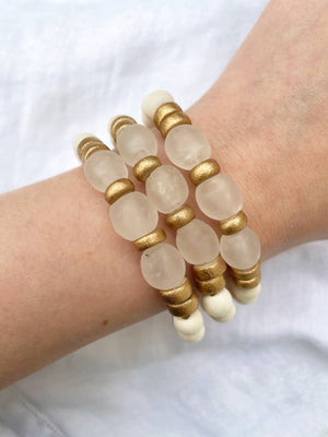 JEWELRY-BRACELET-Salt Recycled Sea Glass Bracelet - Pleasant Beach Living
