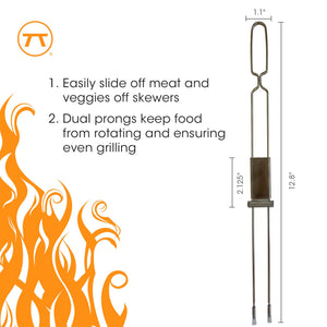 KITCHEN-GRILL-Stainless Steel BBQ Slider Skewers, Set of 4, 13" - Pleasant Beach Living