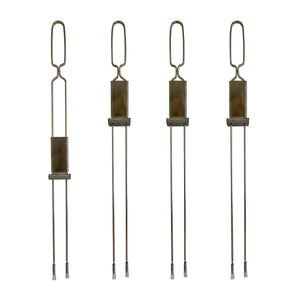 KITCHEN-GRILL-Stainless Steel BBQ Slider Skewers, Set of 4, 13" - Pleasant Beach Living