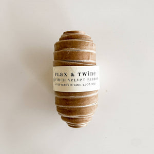 RIBBON-Flax & Twine 3/8" Velvet Ribbon - Pleasant Beach Living