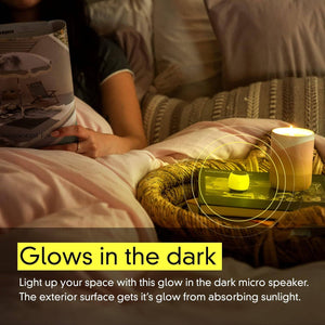 SPEAKER - Micro Portable Bluetooth Speaker Glow in the Dark - Yellow