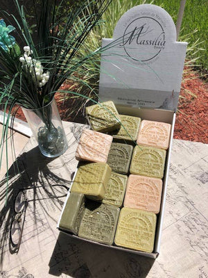 BATH-SOAPS-Square Soaps of Marseille, Organic Oil - Pleasant Beach Living