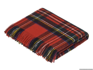 THROWS- Tartan Plaid - Merino Lambswool Throw Blankets - Made in UK - Pleasant Beach Living