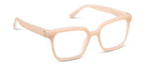 Peepers reading eyeglasses with clear frames and rectangular lenses, suitable for everyday reading and close-up vision.