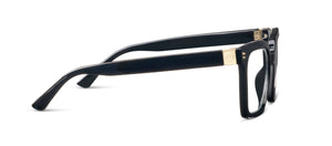 Peepers reading glasses with clear frames and stylish design, positioned on a flat surface.