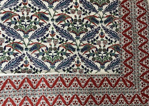 Tablecloth FRENCH DESIGN- 60X90 Victoria and Al Red/Blue - Pleasant Beach Living