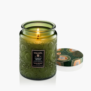 CANDLE- VOLUSPA-Temple Moss Large Jar- 18 OZ. - Pleasant Beach Living
