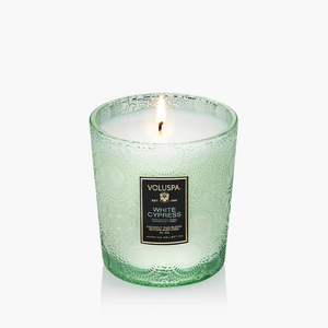 CANDLE- Voluspa- White Cypress 9 oz Candle - Pleasant Beach Living