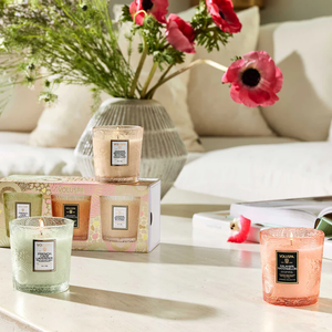 CANDLE- 3 Candle Set- Stunning Set- Voluspa Home Refresh Demi Trio (French Cade, K. Watermelon - Pleasant Beach Living