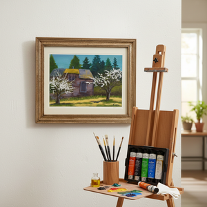 Print of Kathy Levine's original oil painting by Pleasant Beach Living, showcasing vibrant colors and artistic detail.