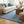 Navy blue Samson washable rug by AnS featuring a geometric dash and Albert pattern, 2x3 feet in size.