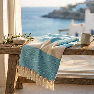 TOWEL-Premium Turkish Herringbone Pattern Towel