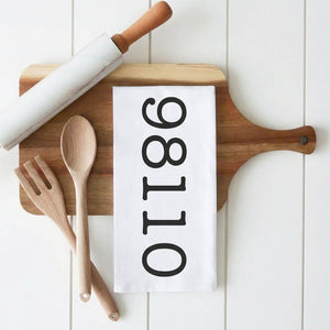 Bainbridge Island zip code Tea Towel