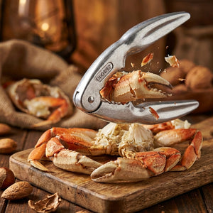 Crab leg cracker from Jean Dubost by The French Farm, with stainless steel handles and textured grip for seafood cracking.