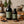 Two dark bottles labeled 