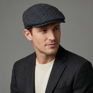 HATS-Trinity Tweed Flat Caps -Grey- Made in Ireland - Unisex