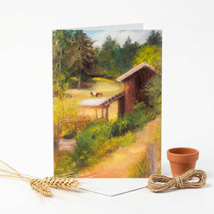 GREETING CARD- Kathy Levine- Sunshine at the Farm