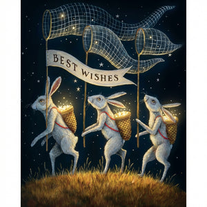 Hester & Cook Best Wishes greeting card with elegant floral design, perfect for sending heartfelt messages.