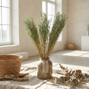 PLANT-Dried Natural Love Grass Bunch, Mint Color