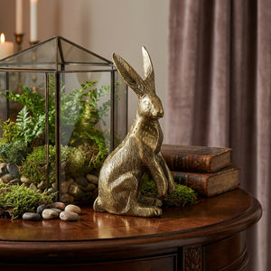 DECOR- ANIMAL-Hare, Brass