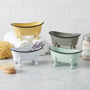 Metal bathtub soap dish from CCOI bathroom decor, designed to hold soap securely in a stylish bathroom setting