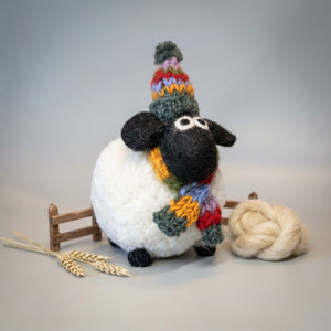 DECOR-Margaret The Lakeland Sheep - Felt Bobble Hat Pompom Sheep - Pleasant Beach Living