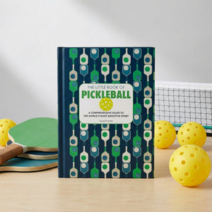 Little Book of Pickleball by Laura Francis, a compact guidebook with colorful cover and illustrations about pickleball skills.