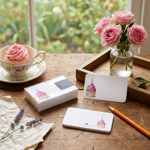 NOTE CARDS- PINK CUPCAKE, Little Notes