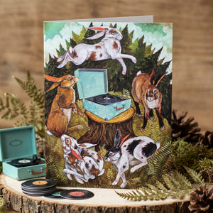 GREETING CARDS-Rabbit Dance Card