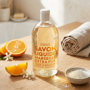 SOAP- BATH-SAVON LIQUID MARSEILLE-Refill Soap Fleur D' Orange 33.8 fl oz