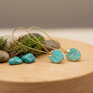 JEWELRY- Turquoise and Gold Earrings
