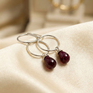 JEWELRY-Earrings, Tear Drop Stones