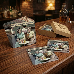 COASTER- Only Drink To Make People More Interesting, Paper 6 Pack