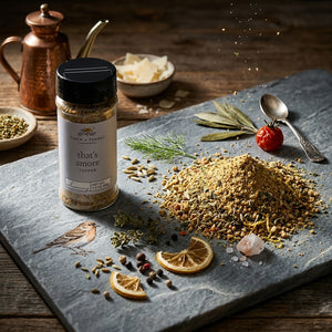 FF That's Amore Topper Seasoning blend in a 3.3 oz jar, flavorful seasoning for enhancing dishes, part of FF's seasoning blends.