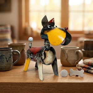 DECOR- Metal Dog, Recycled Drum