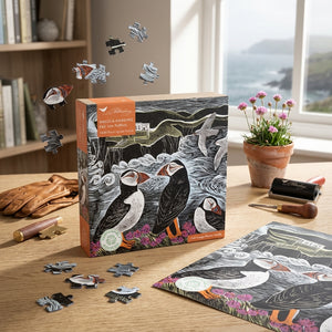 PUZZLE- Jigsaw Puzzle Angela Harding: Fair Isle Puffins by