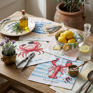 KITCHEN- DISH CLOTH- Printed Recycled Microfiber Dish Cloth