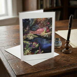 GREETING CARD- Fatima Young - Bridge over Calm Water